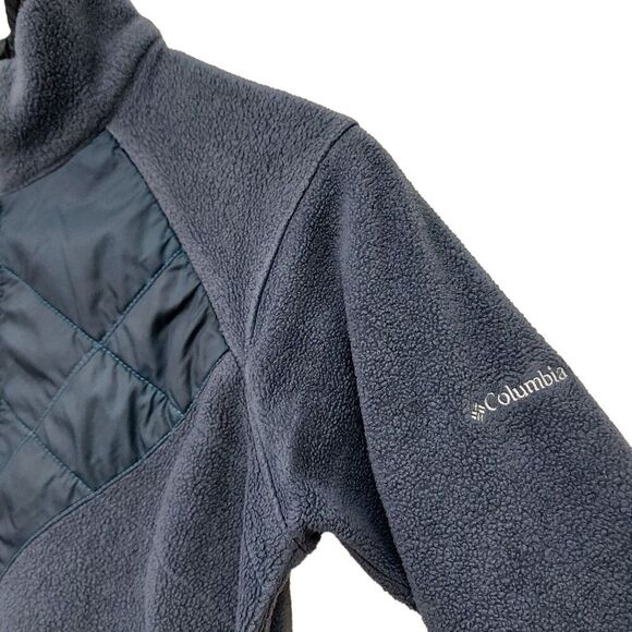 Columbia Interchange Fleece Jacket Womens Small Green Full Zip Cozy Outdoor - Picture 6 of 9